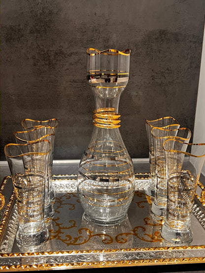 7-piece glass carafe set