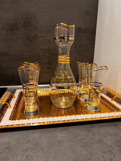 7-piece glass carafe set