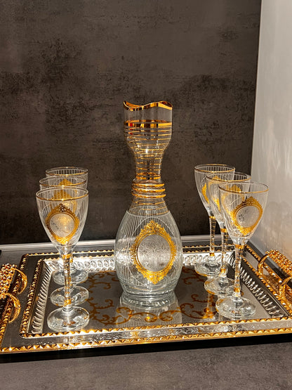 7-piece glass carafe set